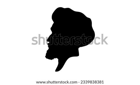 Abu Nasr al-Farabi silhouette, high quality vector