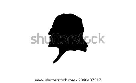 Otto von Guericke silhouette, high quality vector
