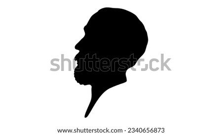 Heinrich Hertz silhouette, high quality vector