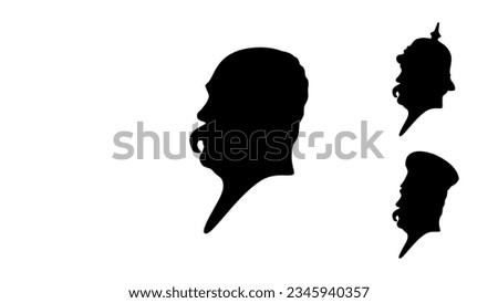 Otto von Bismarck silhouette, high quality vector