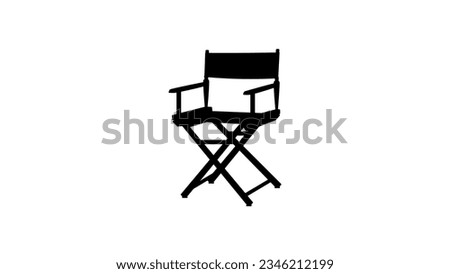 Movie director chair silhouette, high quality vector