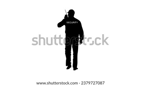 security guard, a man in a security uniform and a walkie-talkie