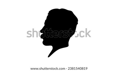 Fridtjof Nansen silhouette, high quality vector