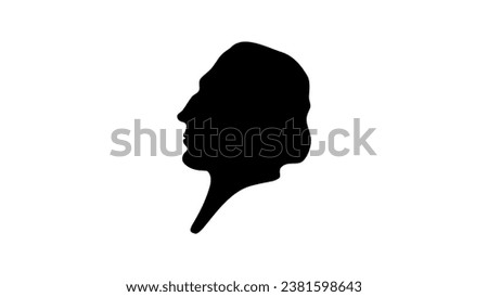 Wilhelm von Humboldt silhouette, high quality vector