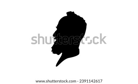 George bernard shaw silhouette, high quality vector