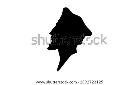 John Huss silhouette, high quality vector