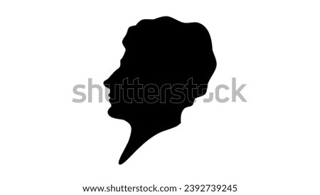 Franz Kafka silhouette, high quality vector