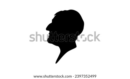  John Henry Newman, black isolated silhouette