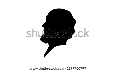 Charles Grandison Finney, black isolated silhouette