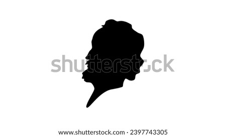 Philipp Melanchthon, black isolated silhouette