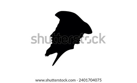 Hugh Latimer, black isolated silhouette