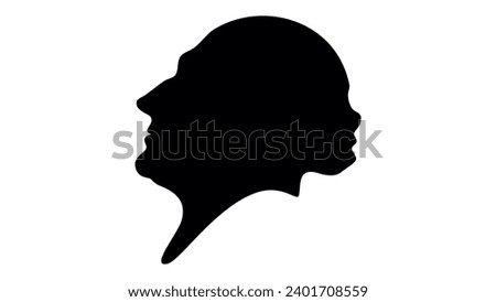 George Canning, black isolated silhouette