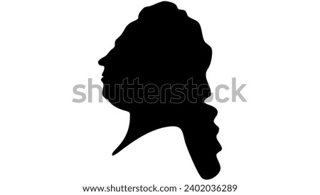Robert Walpole, 1st Earl of Orford,black isolated silhouette