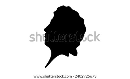 Percy Bysshe Shelley, black isolated silhouette