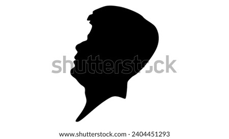  John F. Kennedy, black isolated silhouette