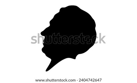 David Strauss, black isolated silhouette