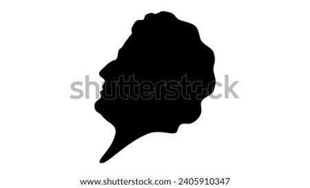 William Gaston, black isolated silhouette