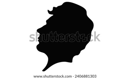 George IV King of Great Britain, black isolated silhouette