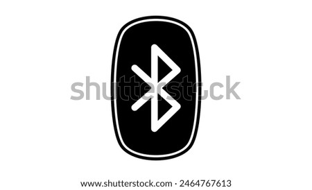 Bluetooth emblem, black isolated silhouette