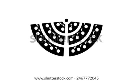 parliament emblem, black isolated silhouette