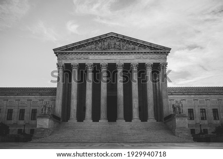 Landmarks around Washington DC includes Capitol Building, Supreme Court, Washington monument, national mall. Foto d'archivio © 