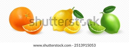 Similar – Image, Stock Photo Orange citrus with green leaf