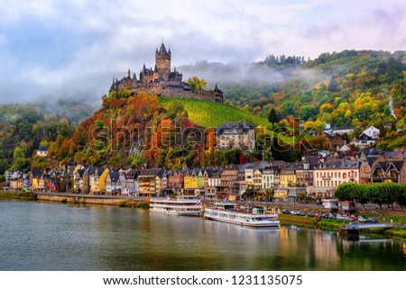 Similar – Image, Stock Photo Cochem on the Moselle