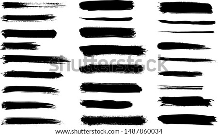 Set of vector brush strokes Stock foto © 