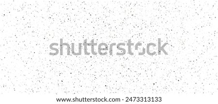 Coffee or chocolate powder, flying dust particles. Seamless white paper texture with brown dust particles. Cardboard paper gritty texture. Crushed granules of sand or brown sugar. Vector illustration.