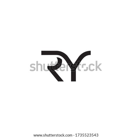 R Y letter logo design vector Stok fotoğraf © 