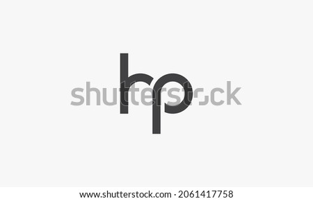 lowercase letter HP logo isolated on white background.