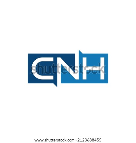 CNH letter logo design vector isolated on white background.