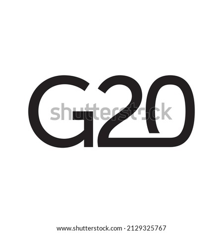 G20 logo design vector illustration.