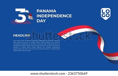 Panama independence day banner template