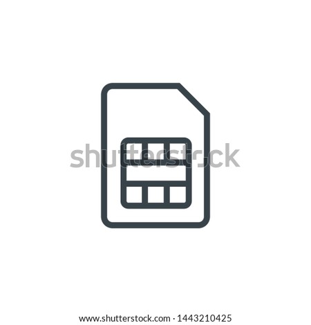Sim card icon. Flat filled sim card icon. Pictogram sign solid sim card. Colorful vector
