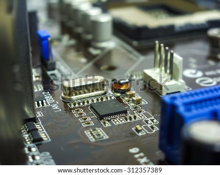 Elements of the motherboard which are used for full operation schemes