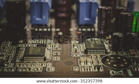 Elements of the motherboard which are used for full operation schemes