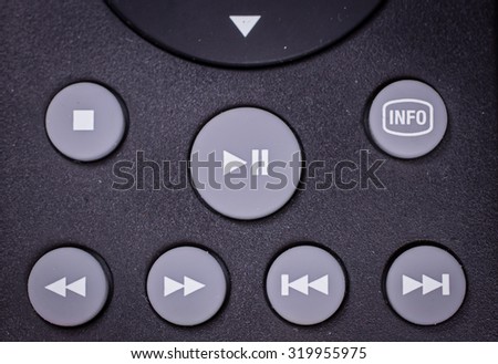 Black remote control for various electronic appliances