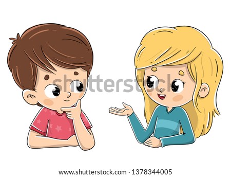 Boy Girl Color Clip Art Girl Talking Clipart Stunning Free Transparent Png Clipart Images Free Download