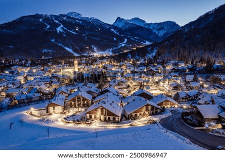 Similar – Foto Bild Alpenpanorama bei Nachtanbruch