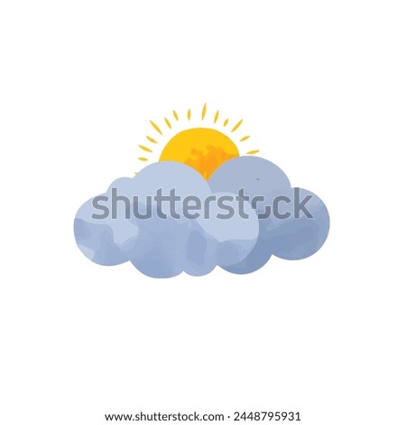 Partly Cloudy Clipart Cloud Weather Icon