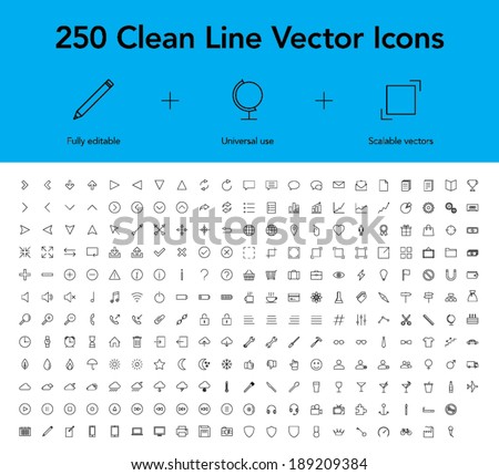 Clean Line Vector Icons