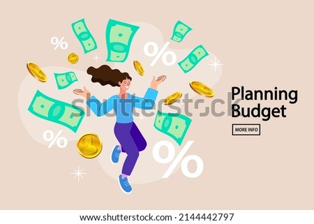 People shop online. E-commerce and online shopping. Shop Discount or Shopping Activity, Advertising. Loan lending of money from bank, personal loans. Cartoon People Vector Illustration.