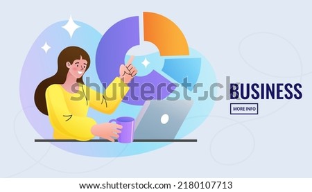 Woman taking part in business activity. Business concept. Online business, key to success, leadership, startup teamwork, collaboration abstract metaphor. Find information for businesses. 商業照片 © 