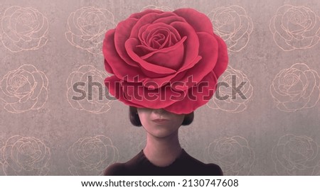 Similar – Foto Bild Frau in rotem Blumenkleid umarmt einen Baum.