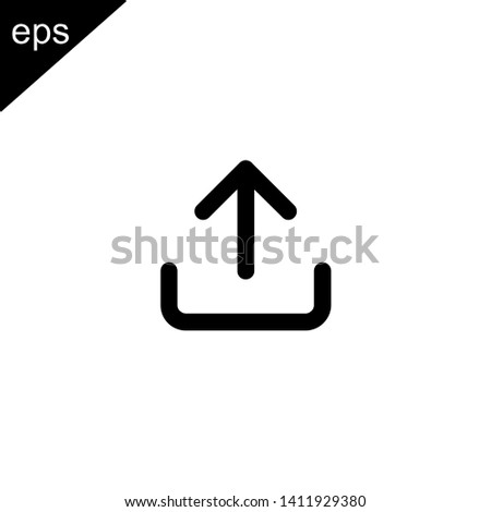 upload box icon design vector symbol