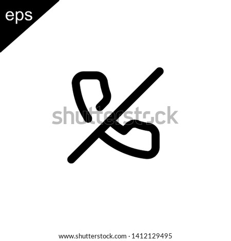 call phone off icon line outline design vector symbol