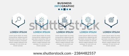 Vector Infographic design business template with icons and 5 options or steps. 