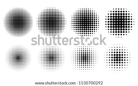 Halftone Set Placed on a white background Can expand, vector.