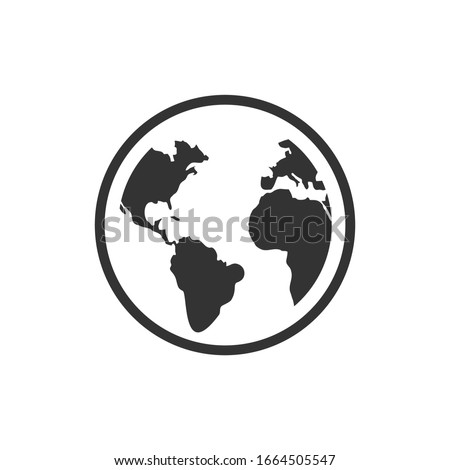 Isolated earth logo, icon image earth day vector image